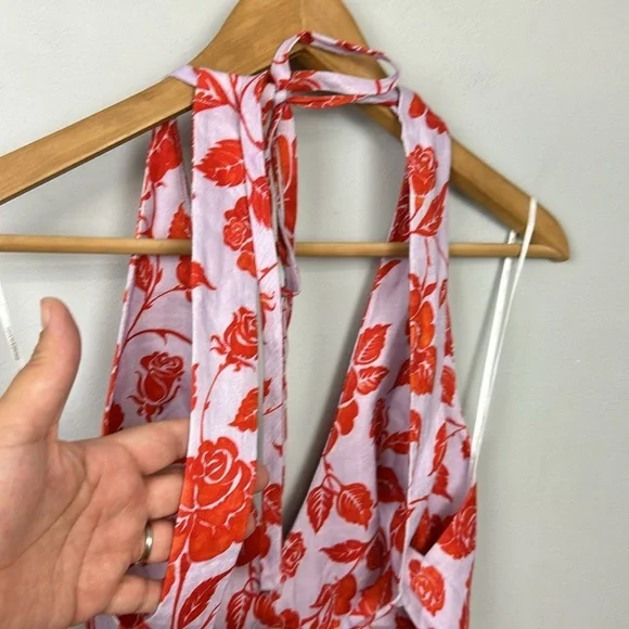 SOLD NWT Zimmermann Lovestruck V-neck Halter Mini Dress Sz US 10 - Picture 5 of 15